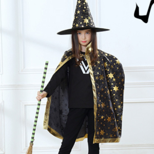 Gender-neutral children's clothing "Magic Party" set with magical hat decorations