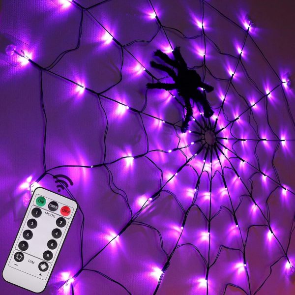 Halloween decorative spider web lights