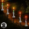 Solar powered skull candlelight Halloween aisle decoration - Image 5