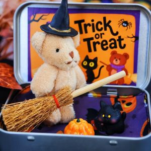Cute Halloween Teddy Bear Box