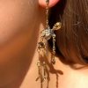 Gold Skeleton Earrings - Image 7