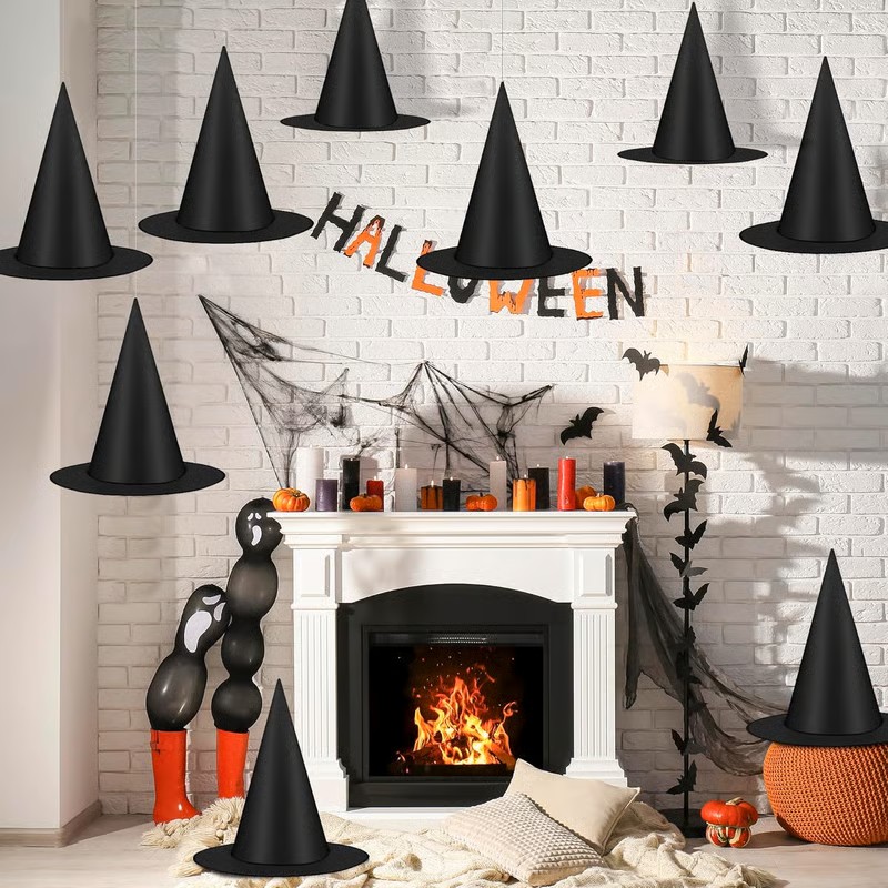 Halloween floating witch hat decoration