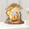 Easter Nativity Scene Figurine Tabletop Decor Nativity Figurine - Image 3