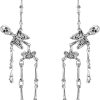Gold Skeleton Earrings - Image 2