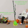 35 Inch Witch Broom Halloween Decoration, Floating Witch Broom - Light Up Moving, DIY Bendable, Suitable for Indoor and Outdoor Porch Halloween Party Decorations - Image 3