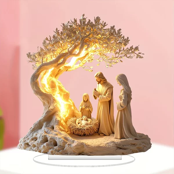 Easter Nativity Scene Figurine Tabletop Decor Nativity Figurine