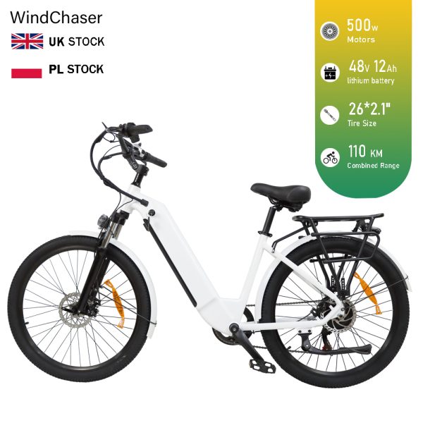 WindChaser electric bicycle features an aluminum alloy frame, equipped with dual 1500W motors, a 48V 25AH removable battery, and hydraulic disc brakes, achieving a top speed of 55 km/h.