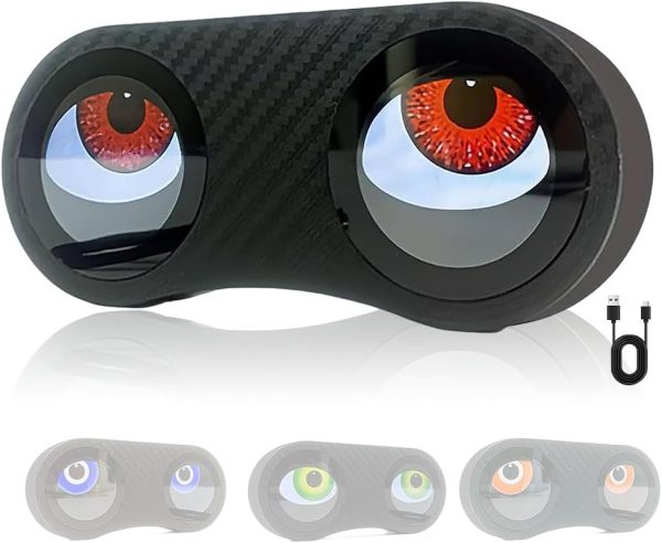 Demon Eye Bicycle Tail Light, 2026 New Phone Controlled Programmable Bicycle Rear Light, Rechargeable LED Bicycle Tail Light with 82 Presets for Motorcycles, Scooters, and Cars